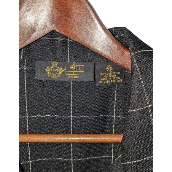 J. Vital Black White Checkered Womens Dress XL Polyester Short Sleeve - Picture 2 of 6